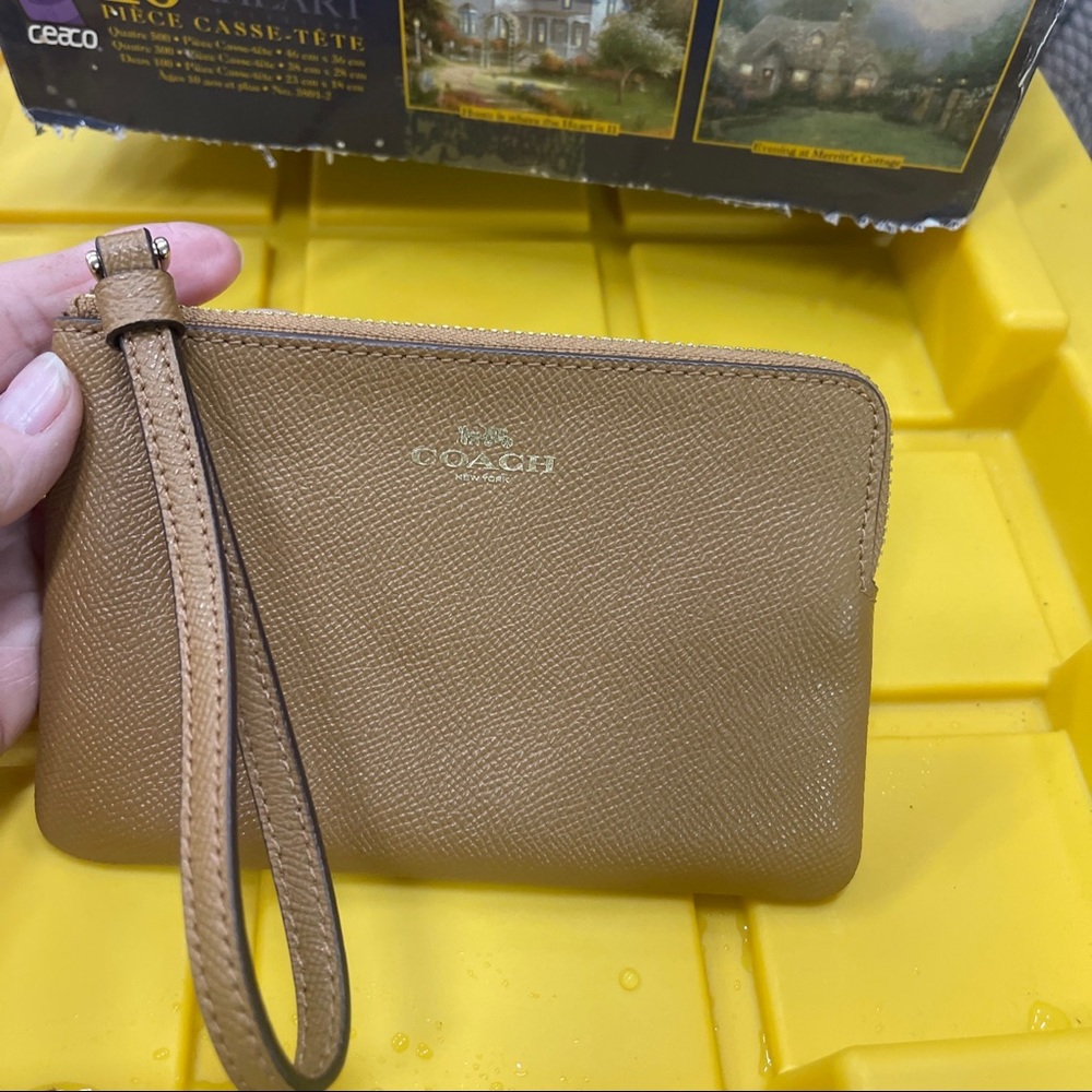 Coach wristlet wallet double zipper New